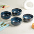 Galaxy Blue Ceramic Snack Bowl Set of 4, 500 ML